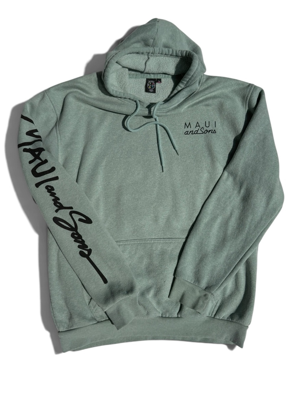 Maui and Sons Men's Sage Green Hooded Sweatshirt